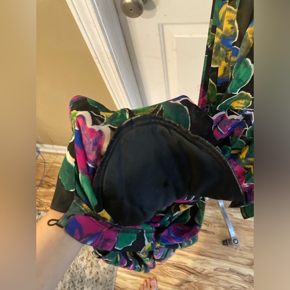 Vintage 2 piece blouse set skirt and top floral - Picture 9 of 13